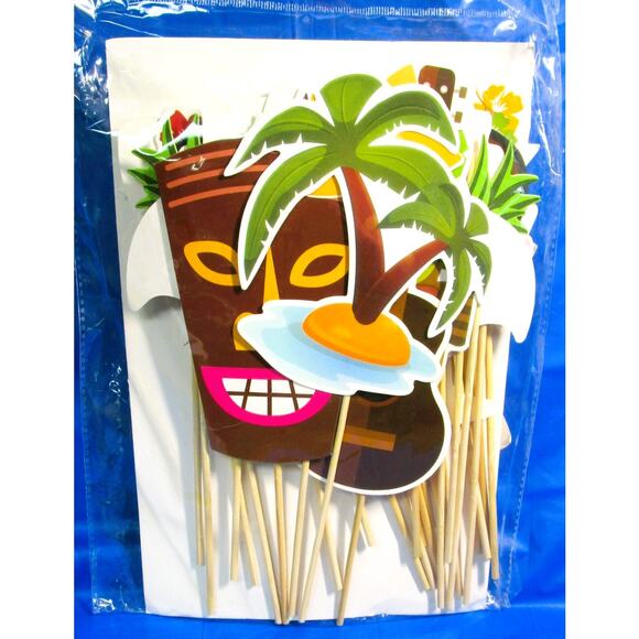 KINGYAO Luau Party Decorations 45 pieces Selfie Photo Booth Props Table Favors - Picture 1 of 3